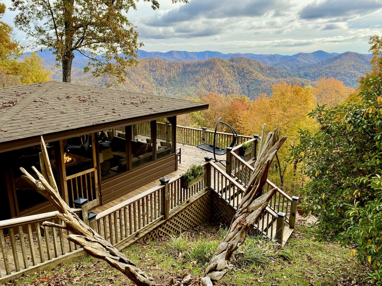 A view during fall foliage at Snowbird Lodge