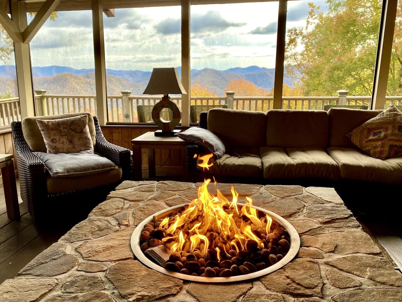 Fire pit at Snowbird Lodge