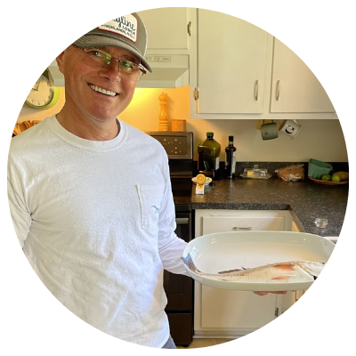 Larry Spelts holding Fresh Caught Fish