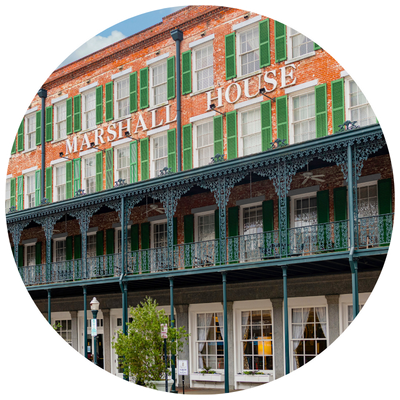 The Marshall House Facade Savannah Georgia